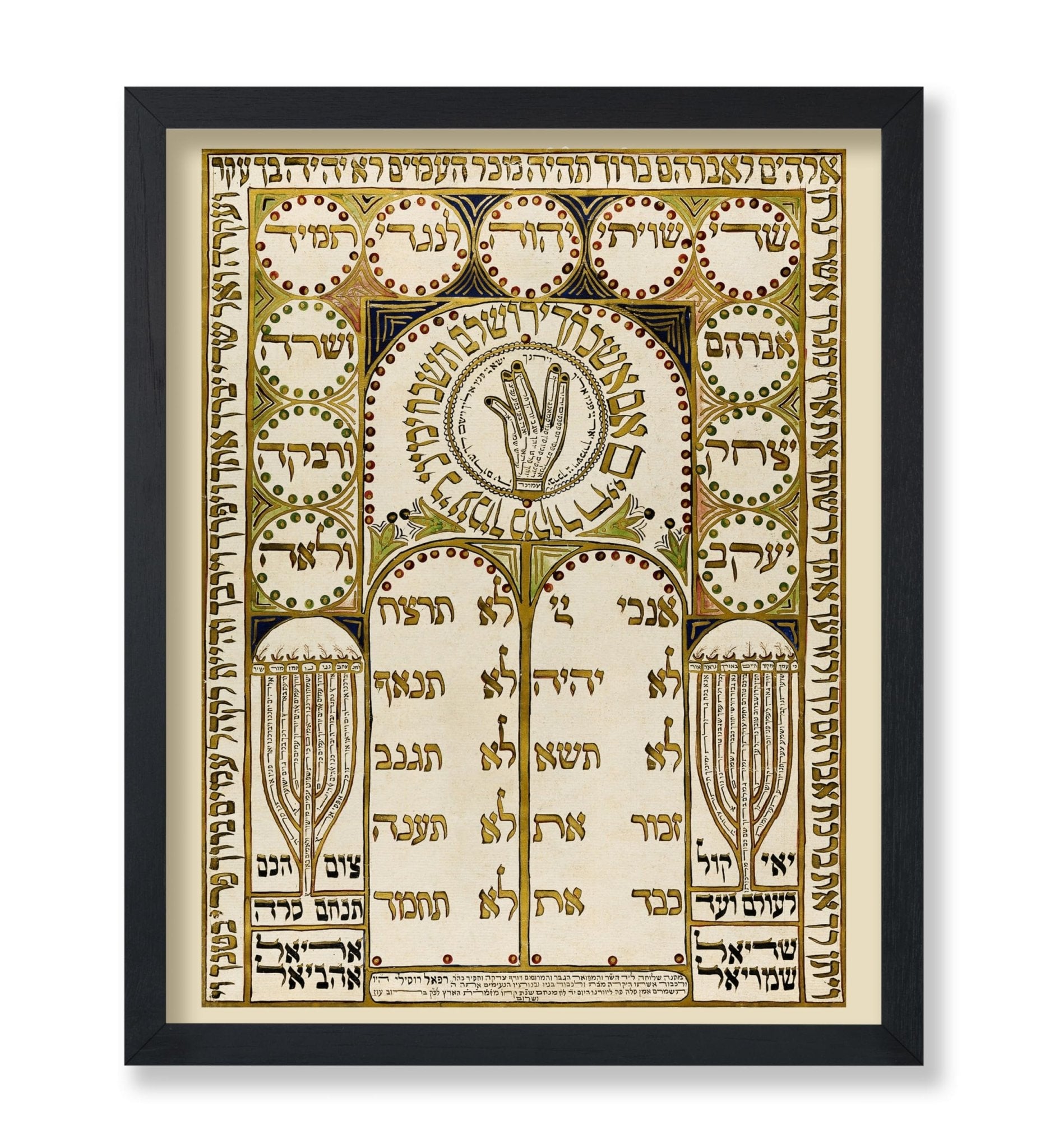 Antique Shiviti Plaque