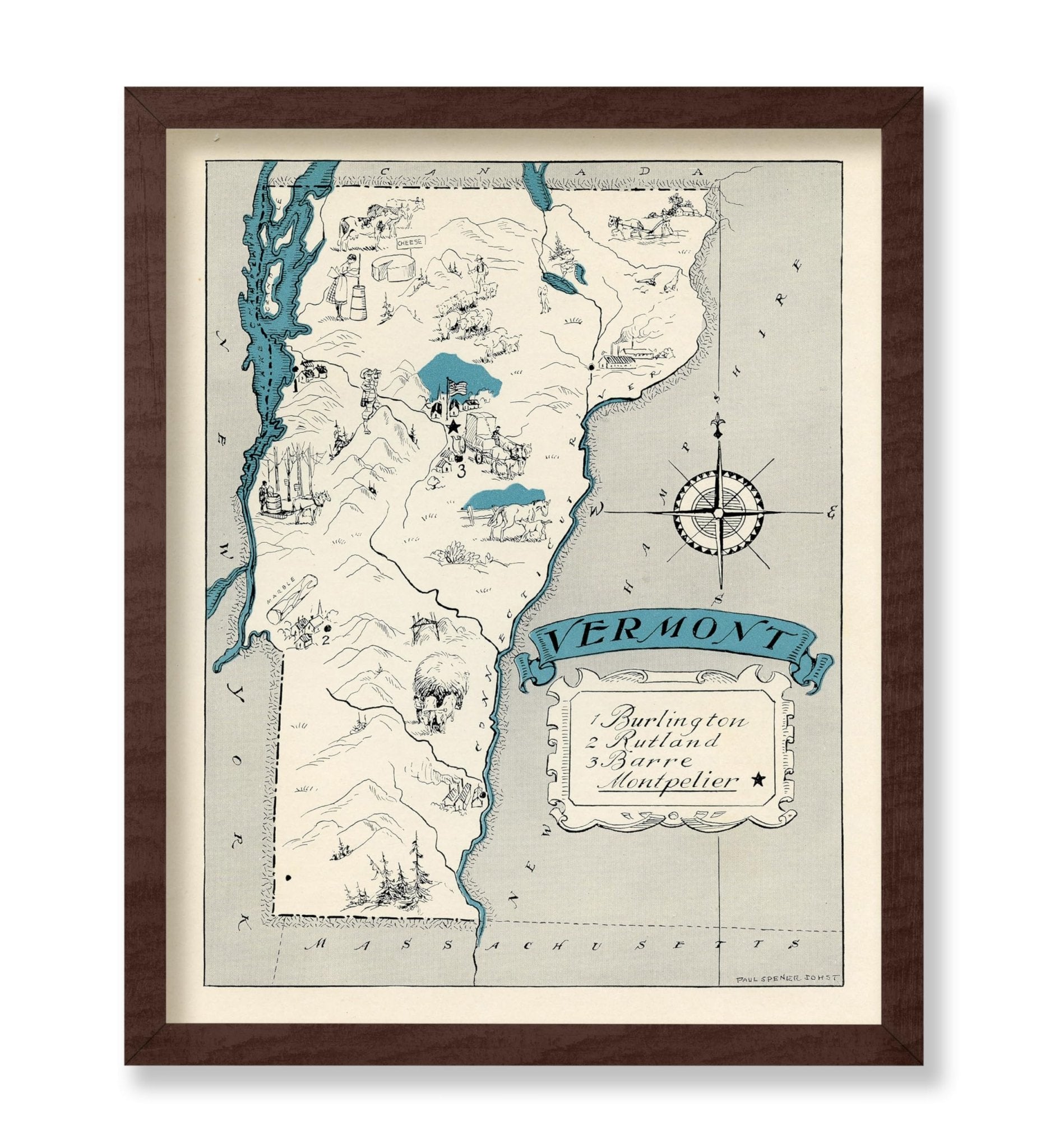 Vermont Pictorial Map
