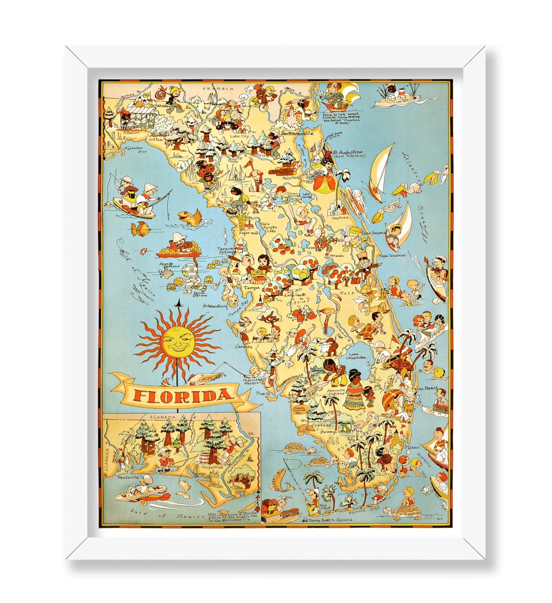 Florida Pictorial Map