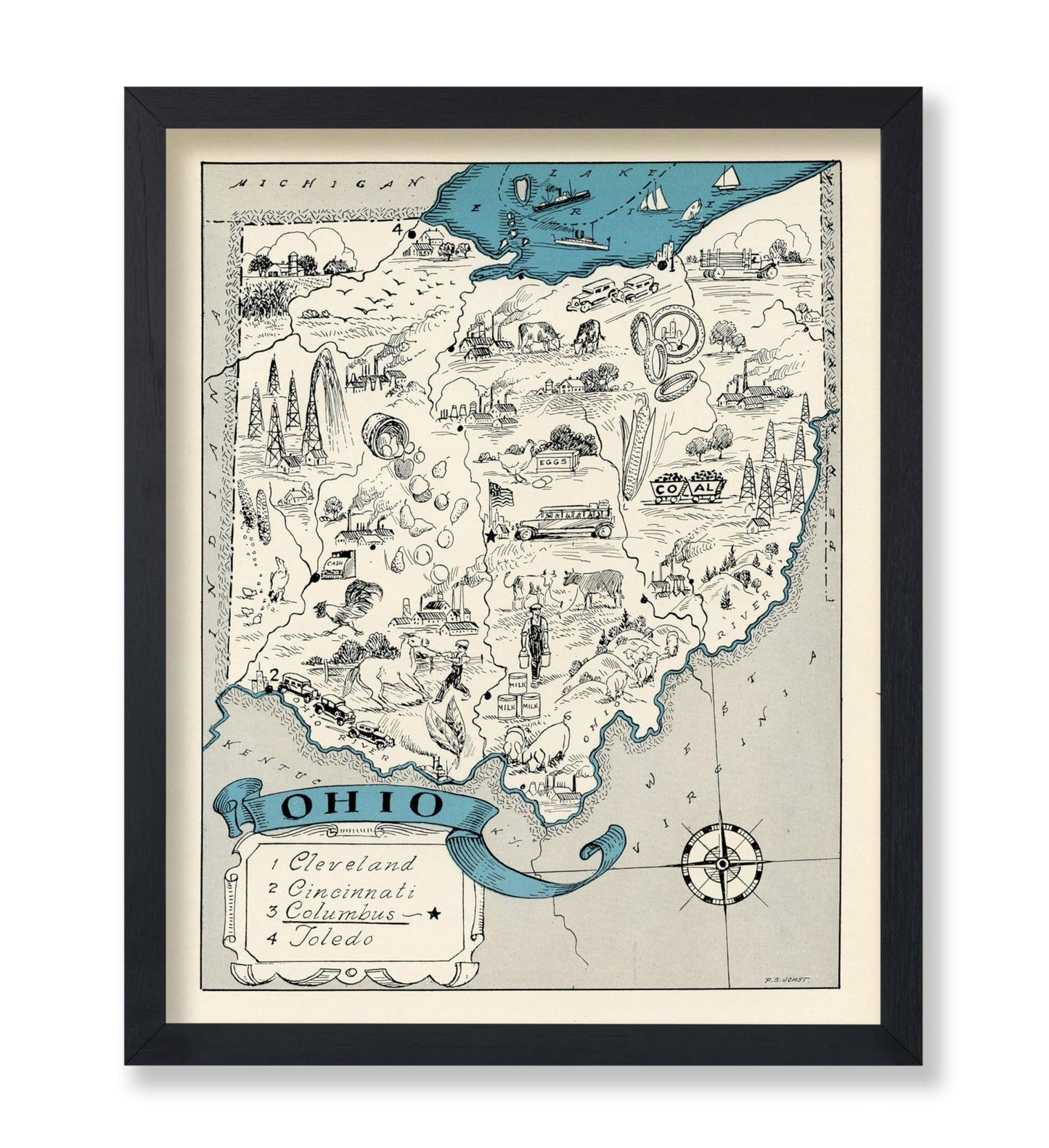 Ohio Pictorial Map