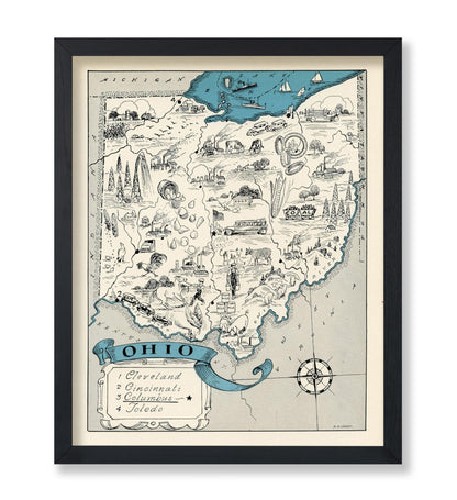 Ohio Pictorial Map