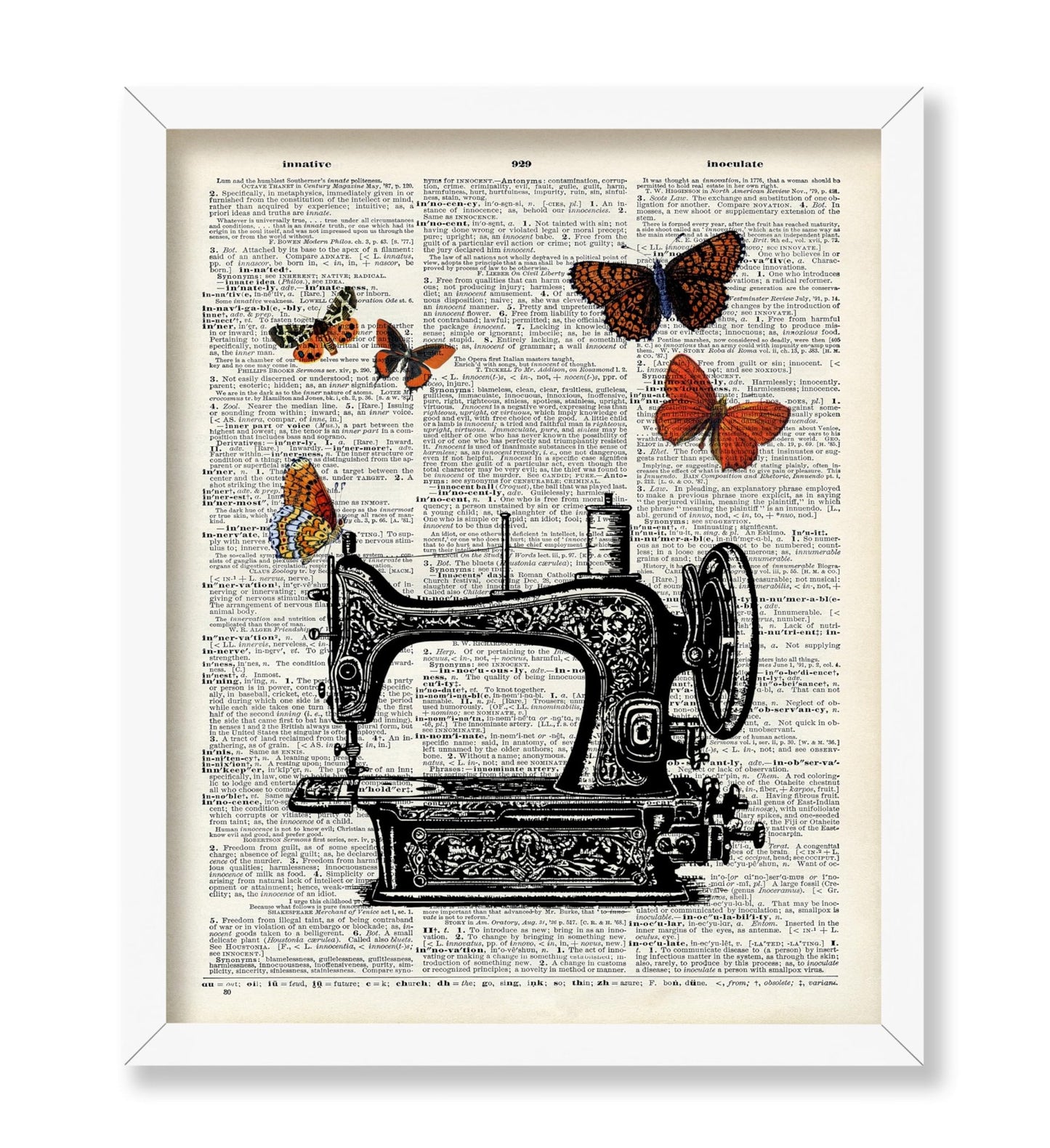 Sewing Machine and Butterfly