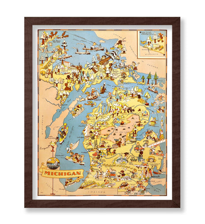 Michigan Pictorial Map No1
