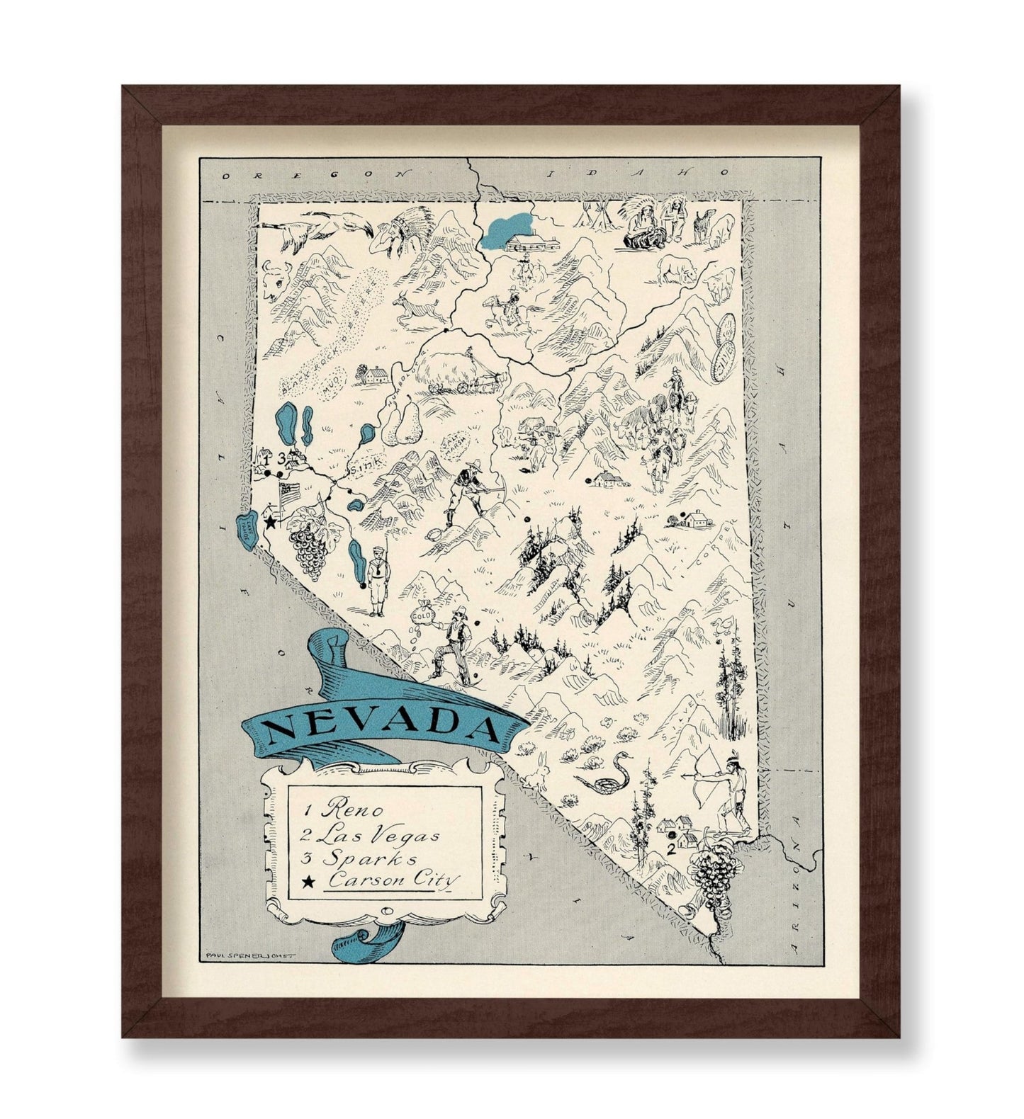 Nevada Pictorial Map