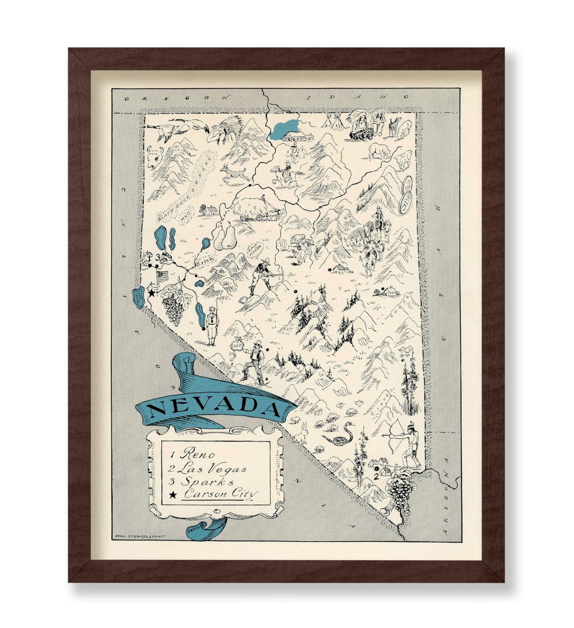 Nevada Pictorial Map