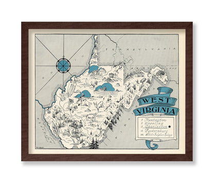 West Virginia Pictorial Map