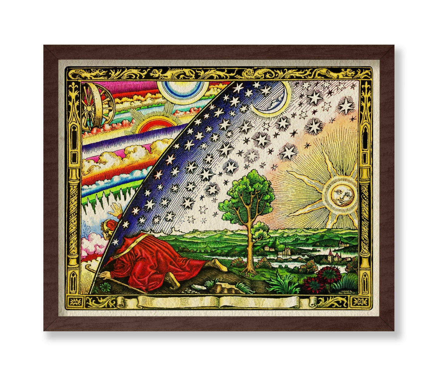 Flammarion Engraving Flat Earth Map