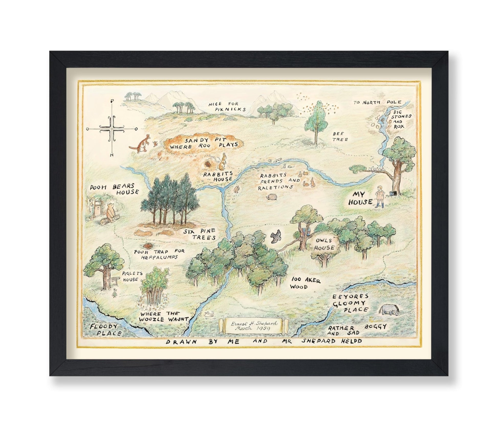Winnie the Pooh Hundred Acre Wood Sign