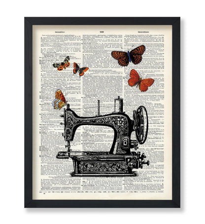 Sewing Machine and Butterfly