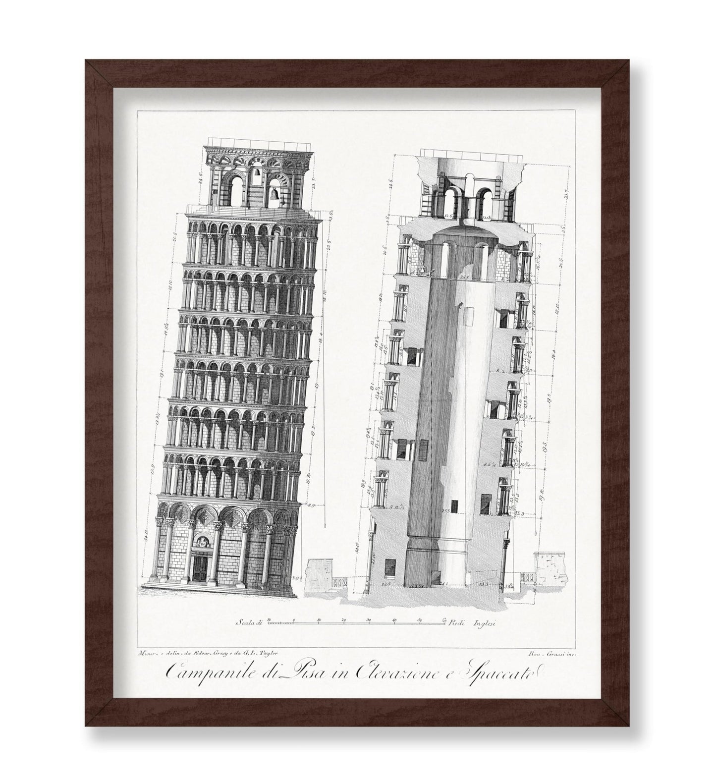 Leaning Tower of Pisa Blueprint