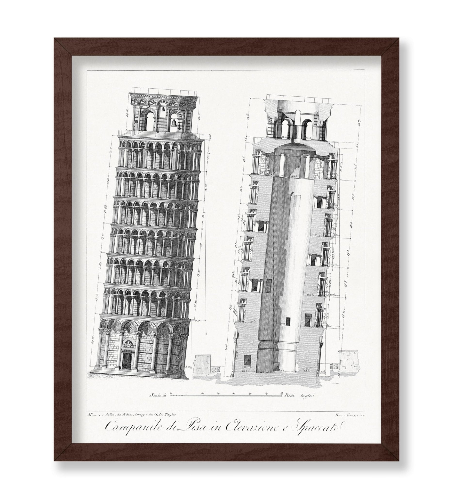 Leaning Tower of Pisa Blueprint