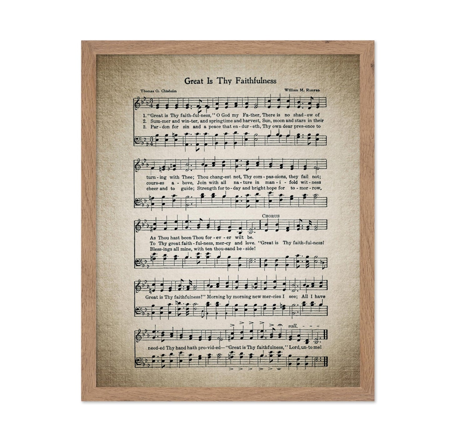 Great Is Thy Faithfulness Hymnal Sheet No2