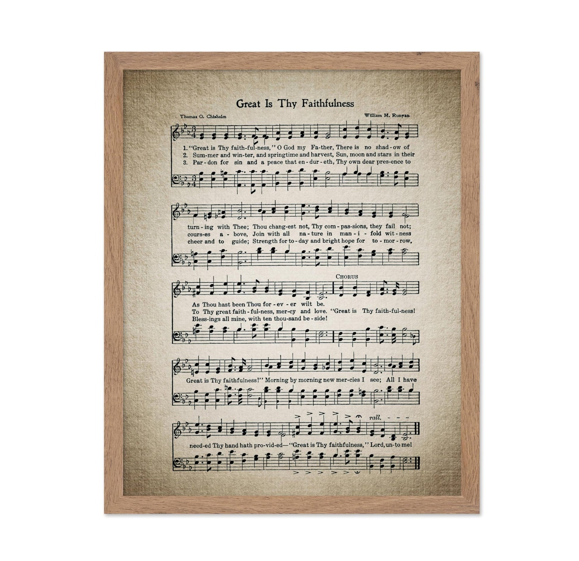Great Is Thy Faithfulness Hymnal Sheet No2