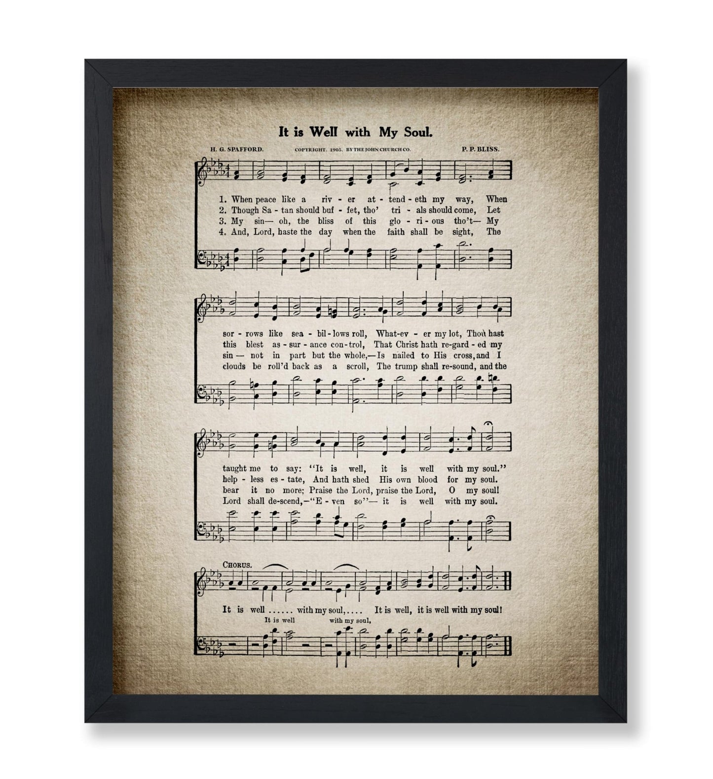 It Is Well With My Soul Hymnal Sheet No2