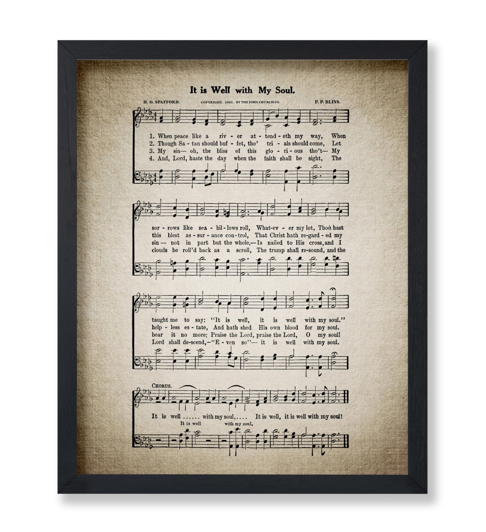 It Is Well With My Soul Hymnal Sheet No2