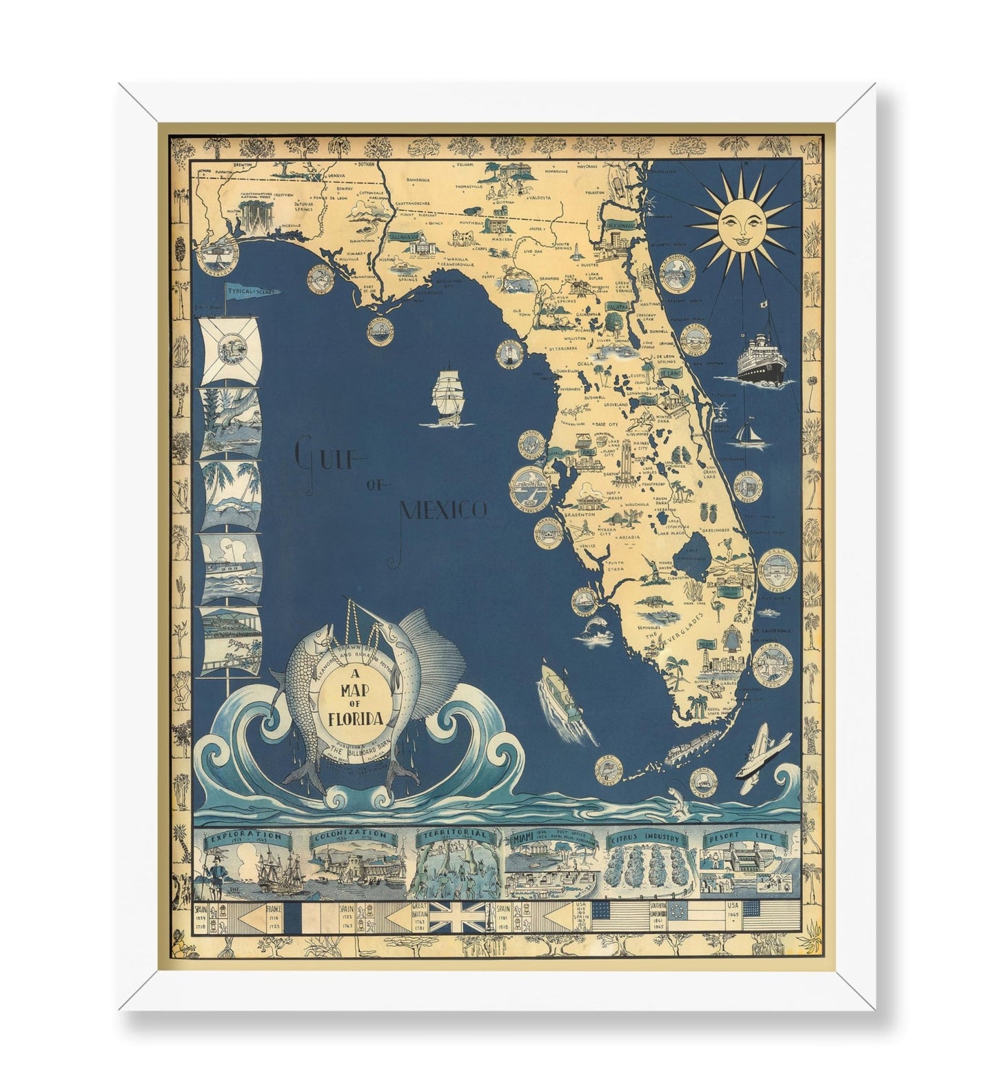 Pictorial Map of Florida