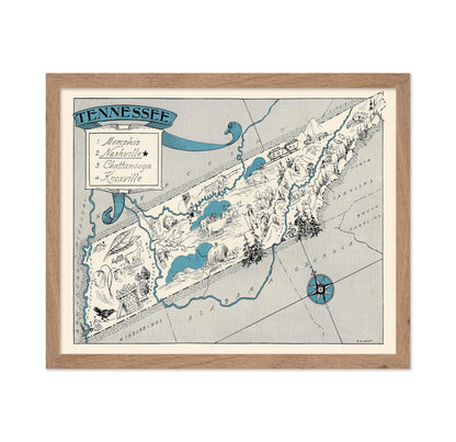 Tennessee Pictorial Map