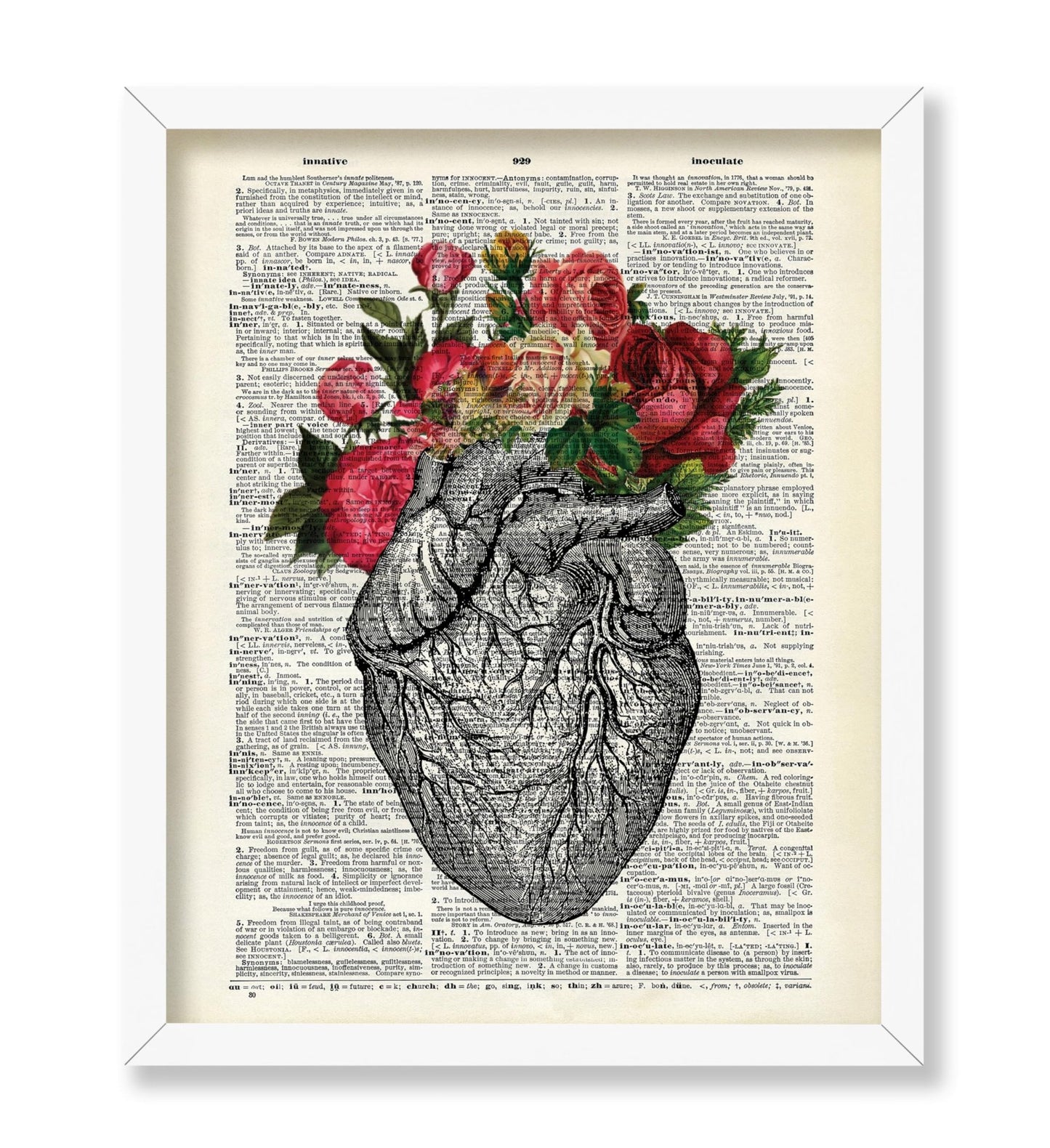 Floral Anatomical Heart No2