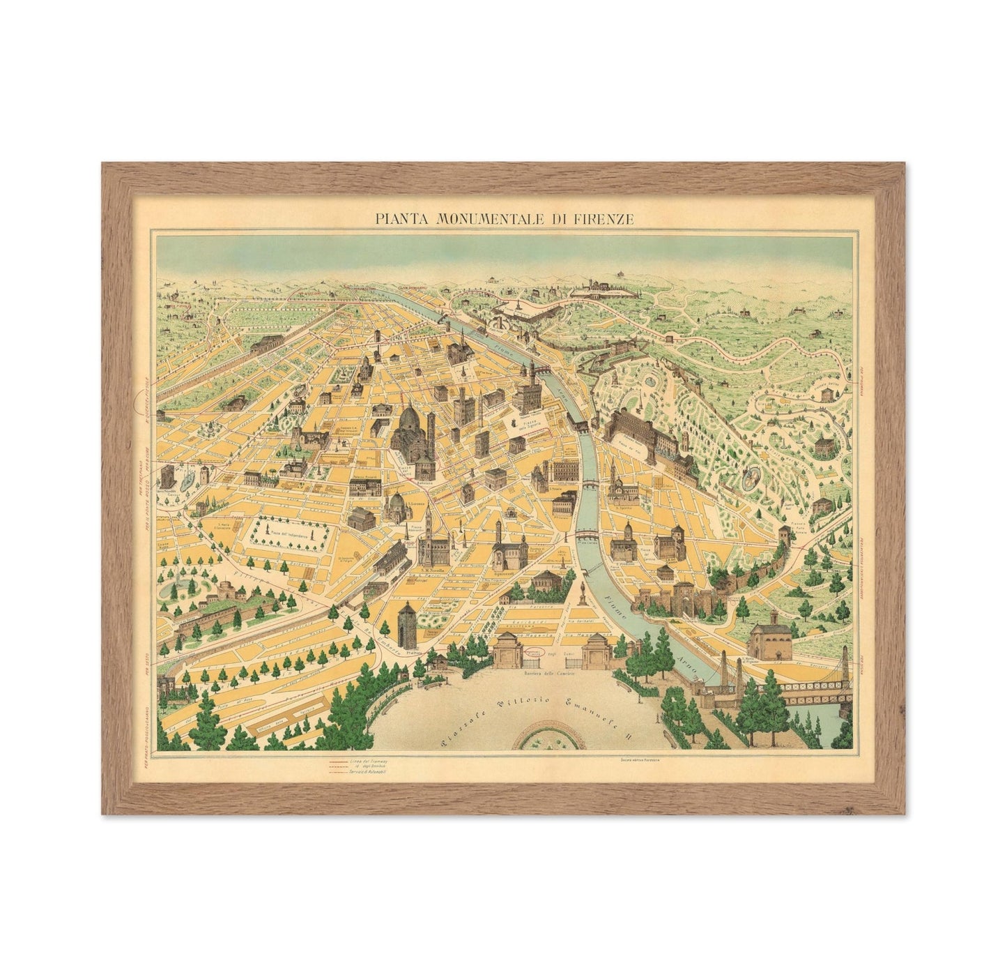 Pictorial Map of Florence
