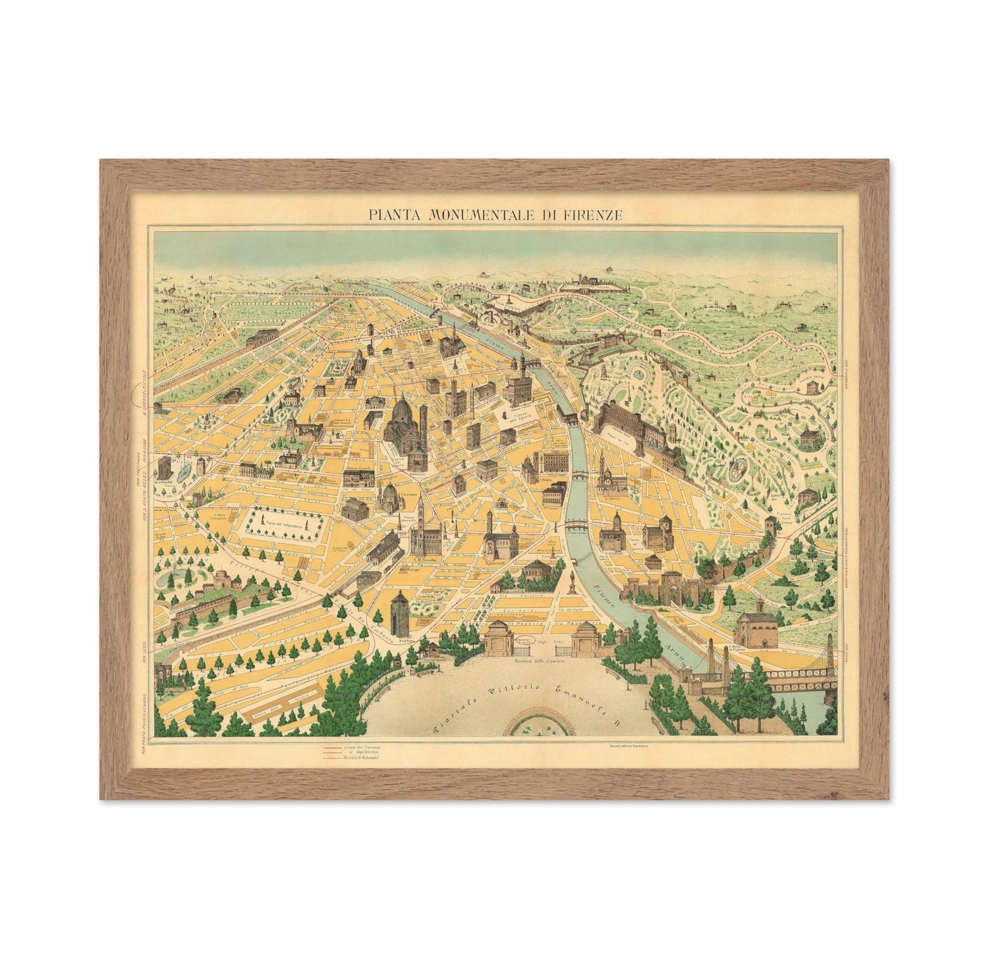 Pictorial Map of Florence