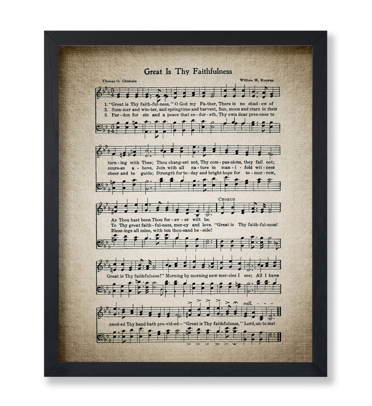 Great Is Thy Faithfulness Hymnal Sheet No2