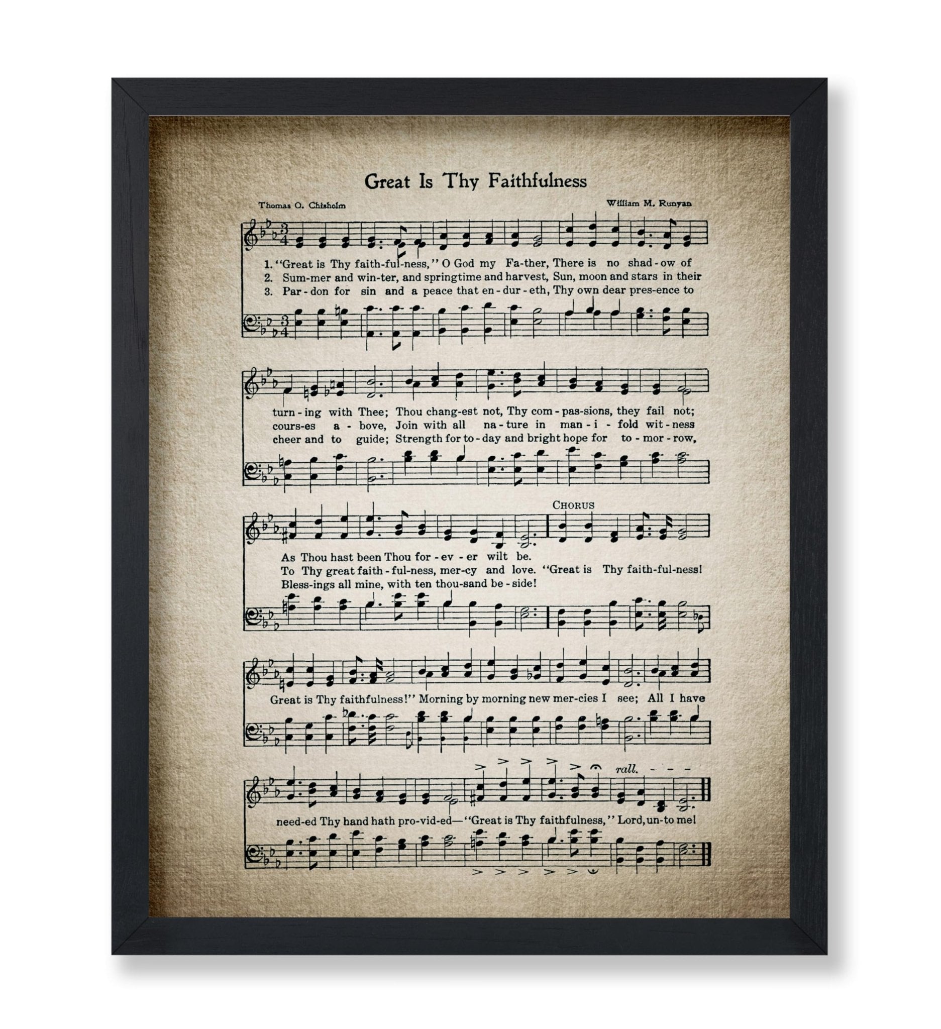 Great Is Thy Faithfulness Hymnal Sheet No2