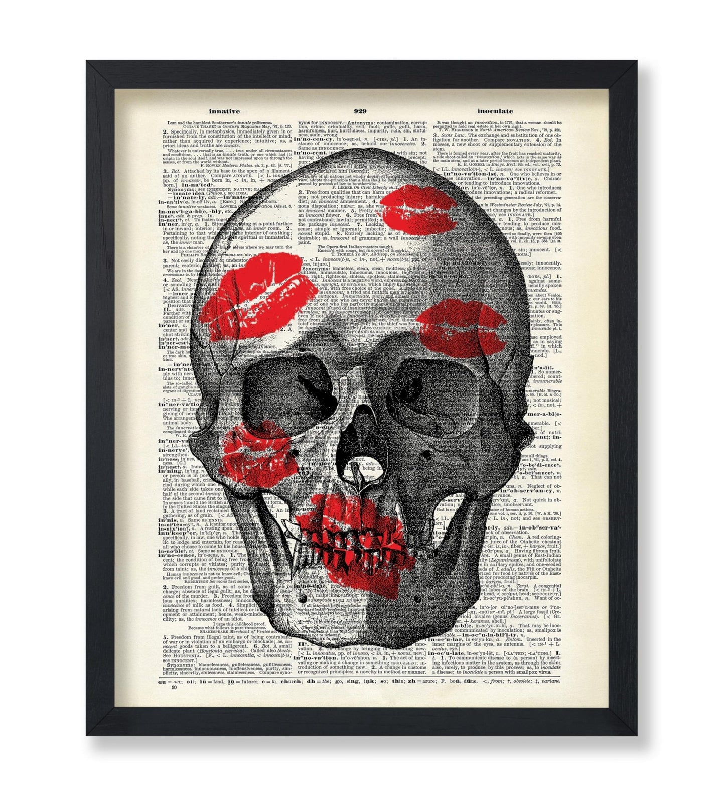 Kiss Marks on a Skull