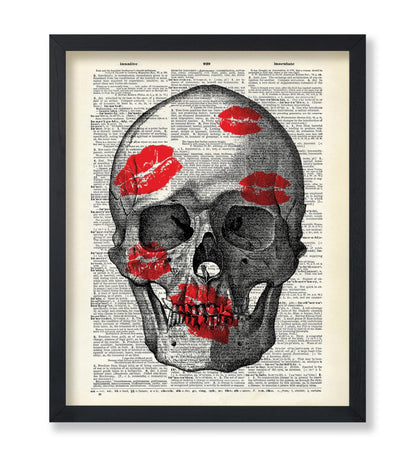 Kiss Marks on a Skull