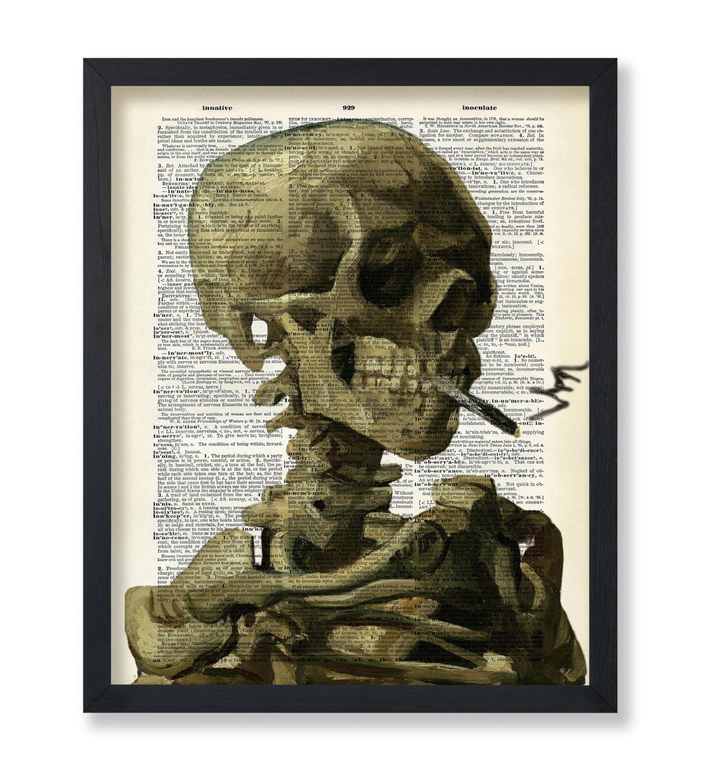 Van Gogh Smoking Skeleton