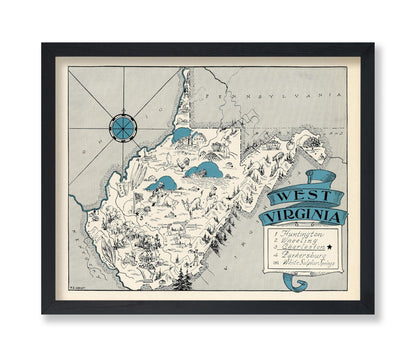 West Virginia Pictorial Map