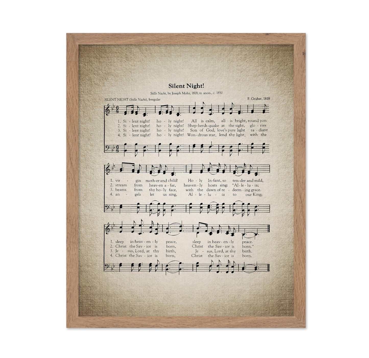 Silent Night Hymnal Sheet