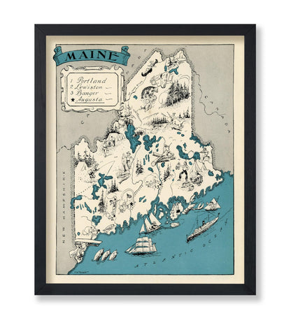 Maine Pictorial Map