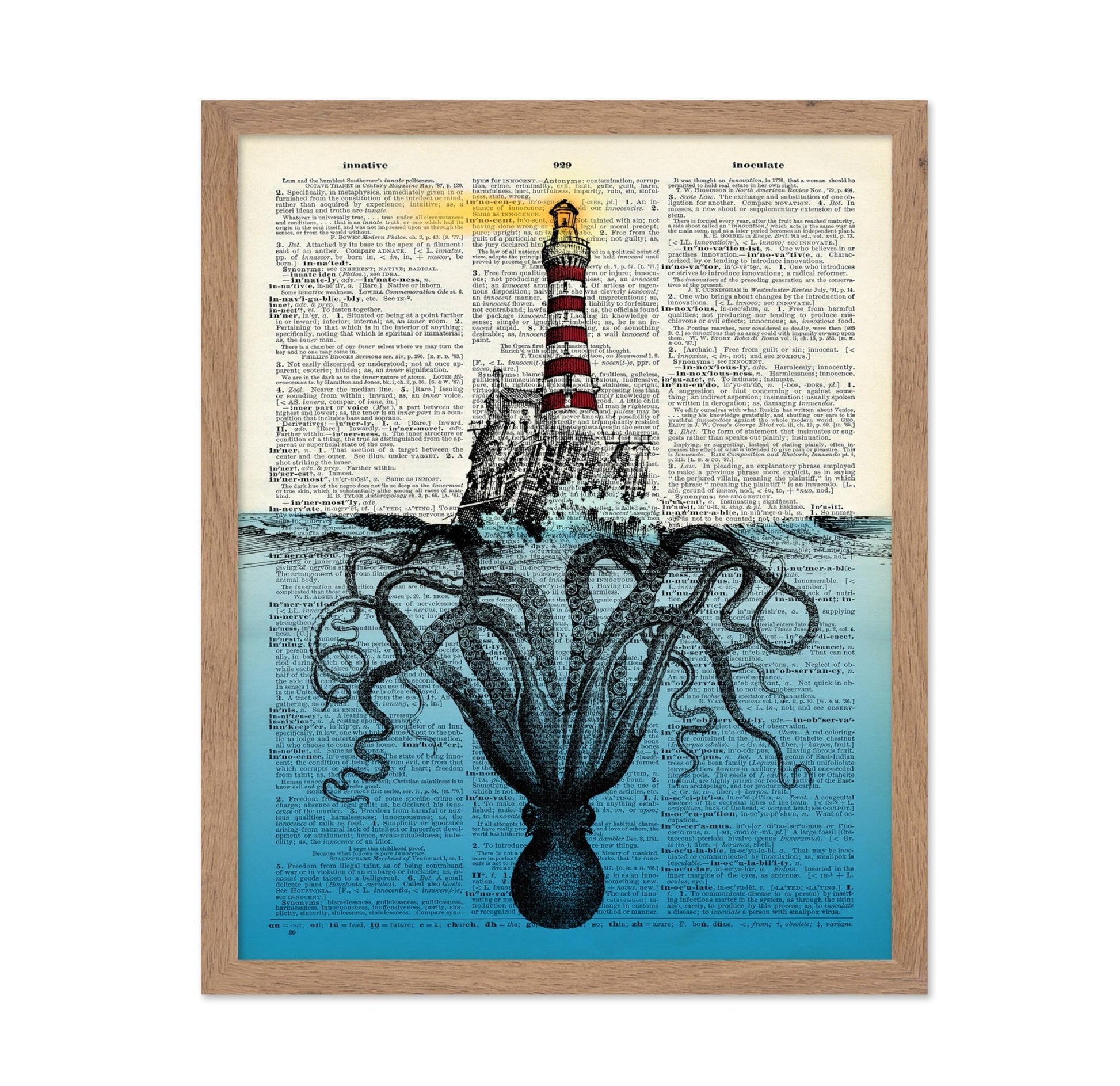 Giant Octopus Under Lighthouse