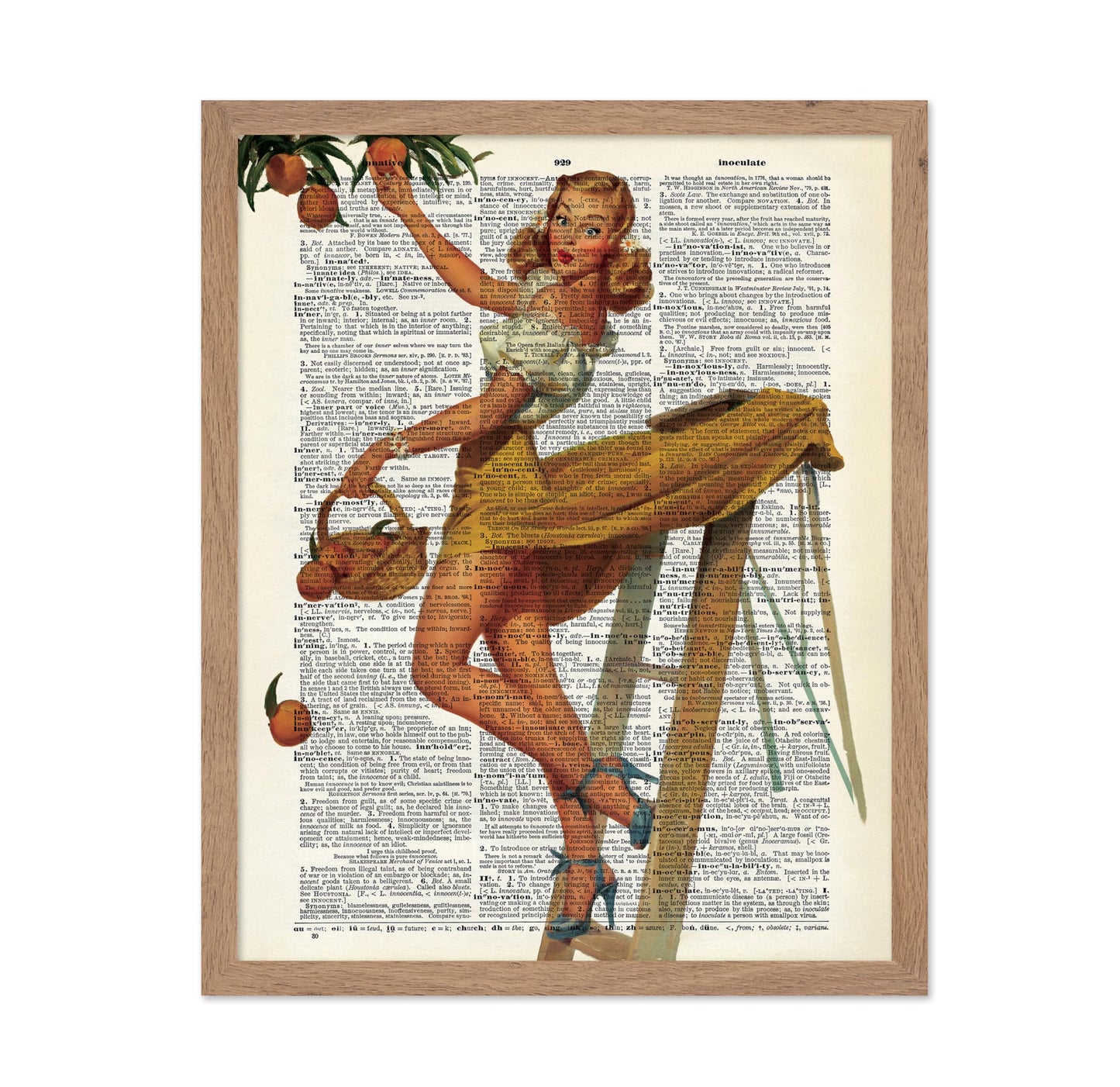 Pin-Up Girl Picking Peaches