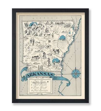 Arkansas Pictorial Map