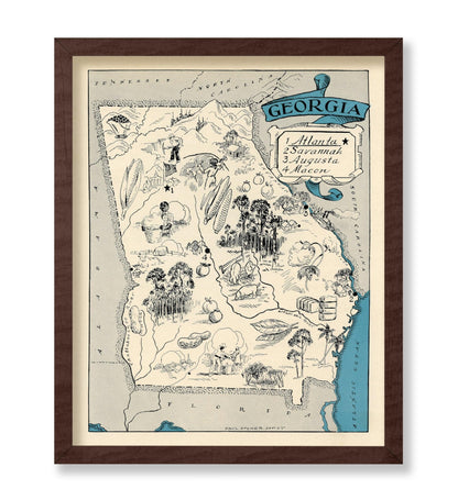 Georgia Pictorial Map