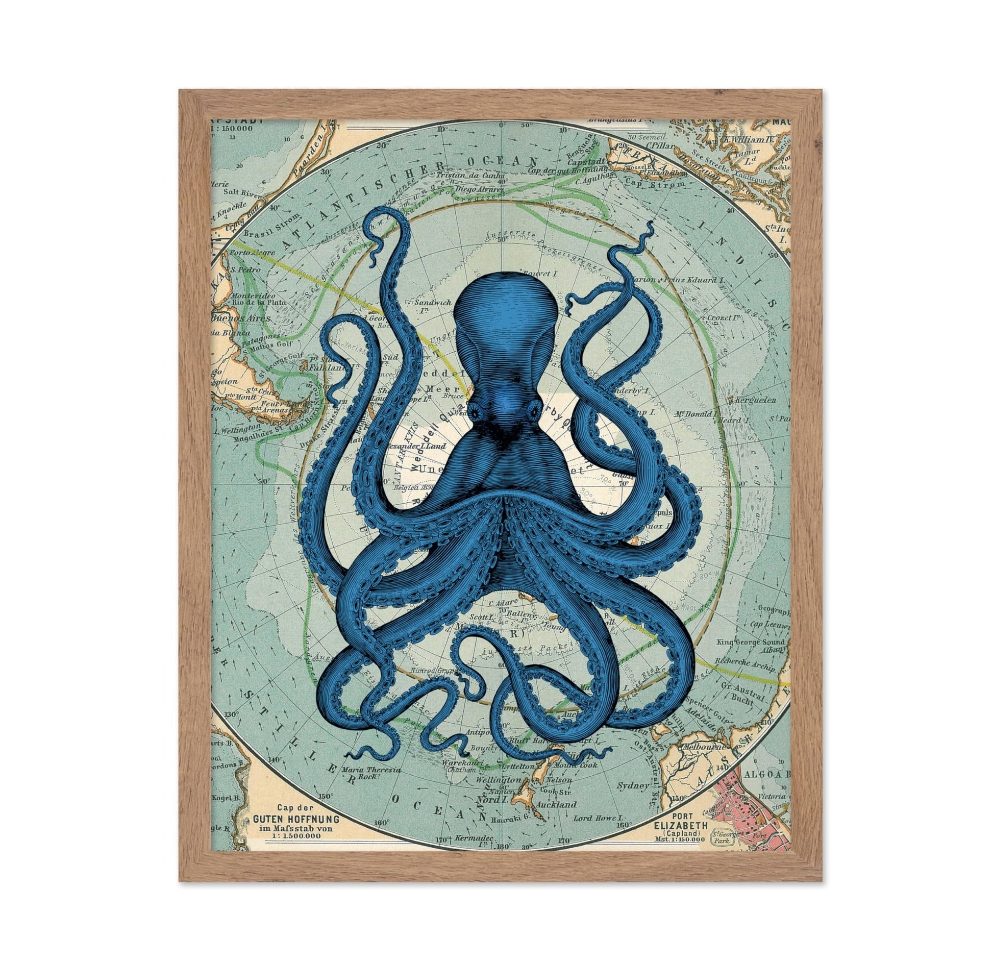 Antarctica Map and Kraken No1