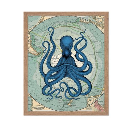 Antarctica Map and Kraken No1