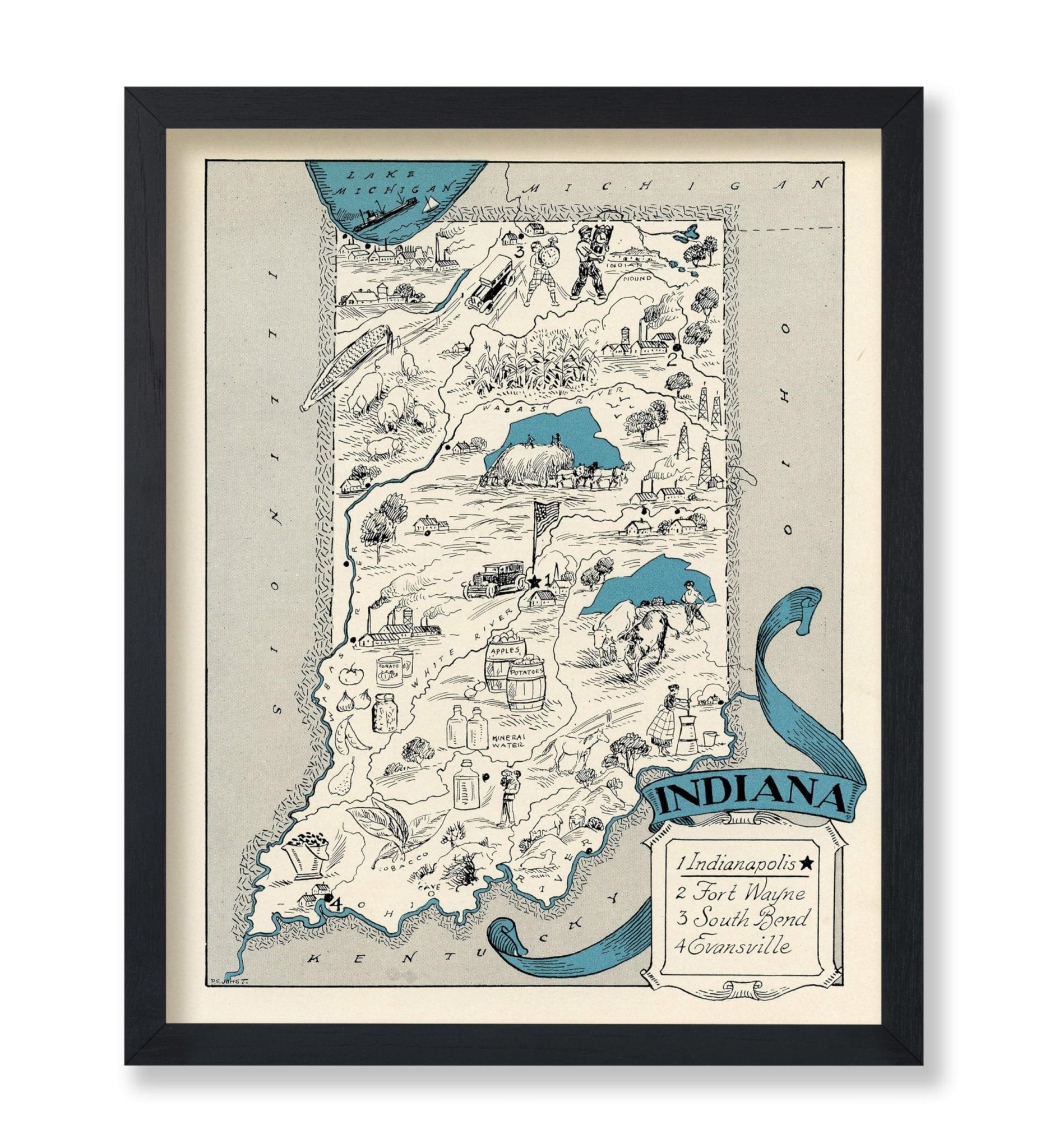 Indiana Pictorial Map