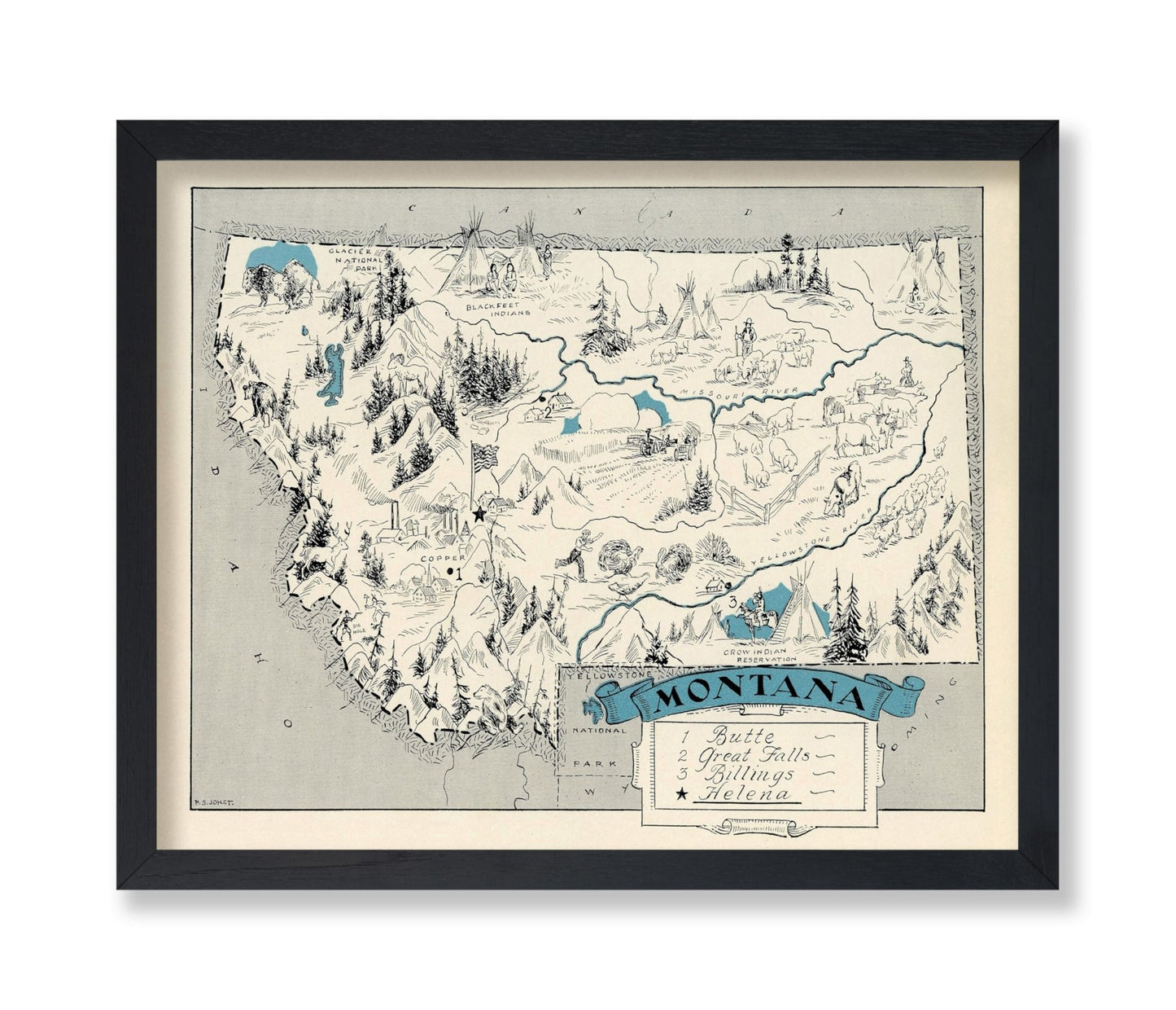 Montana Pictorial Map