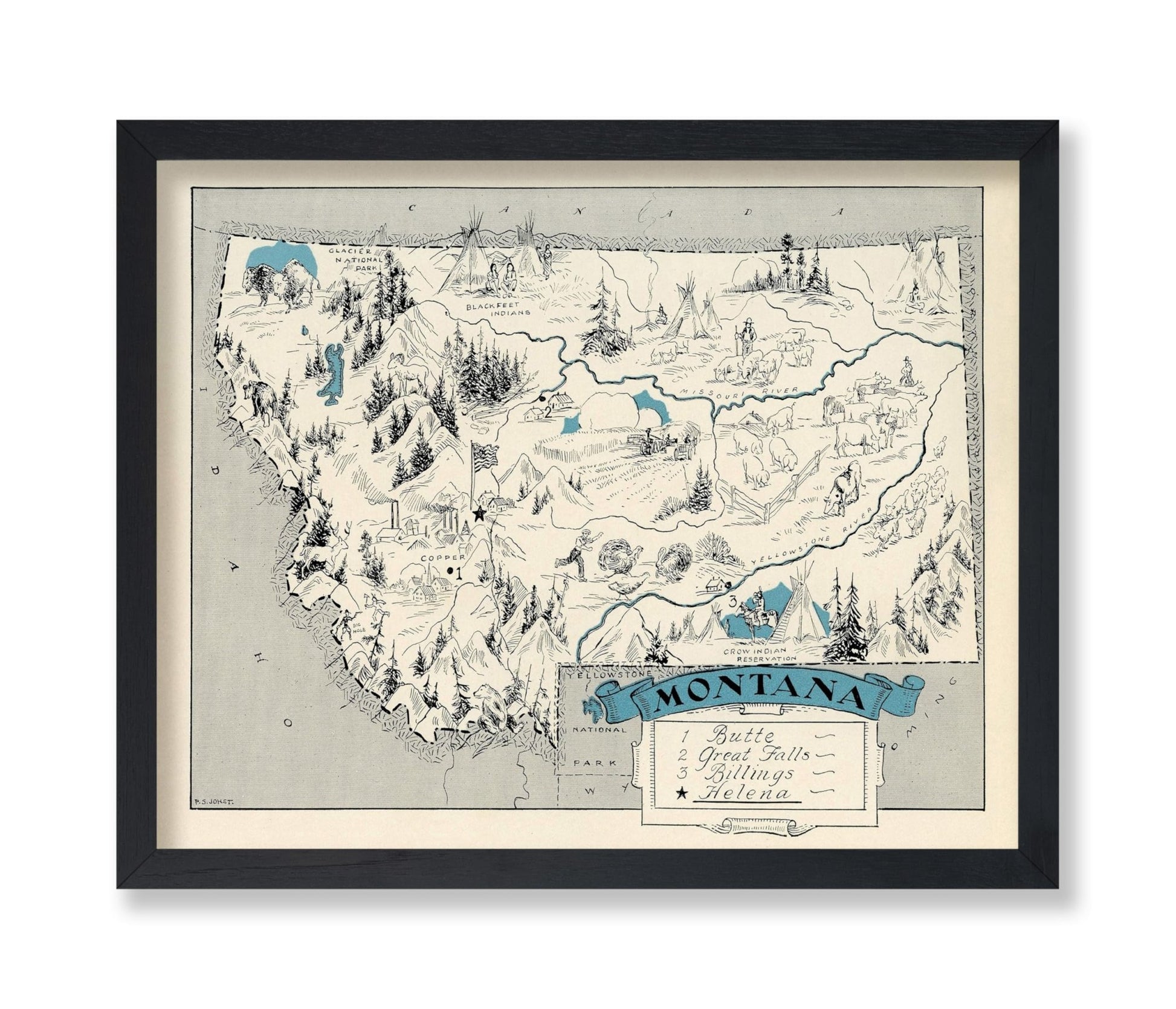 Montana Pictorial Map