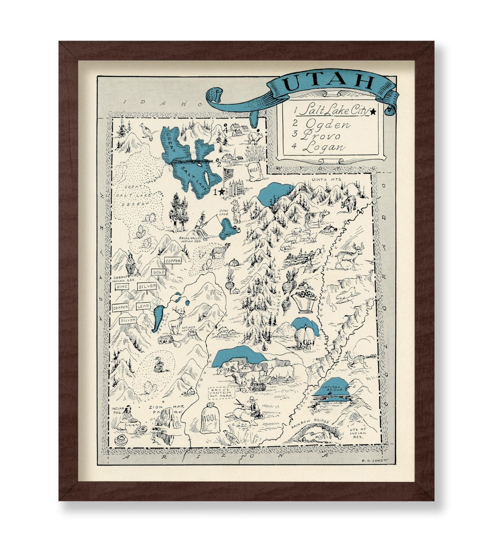 Utah Pictorial Map