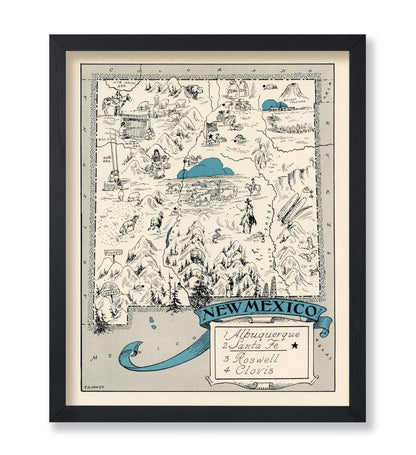 New Mexico Pictorial Map
