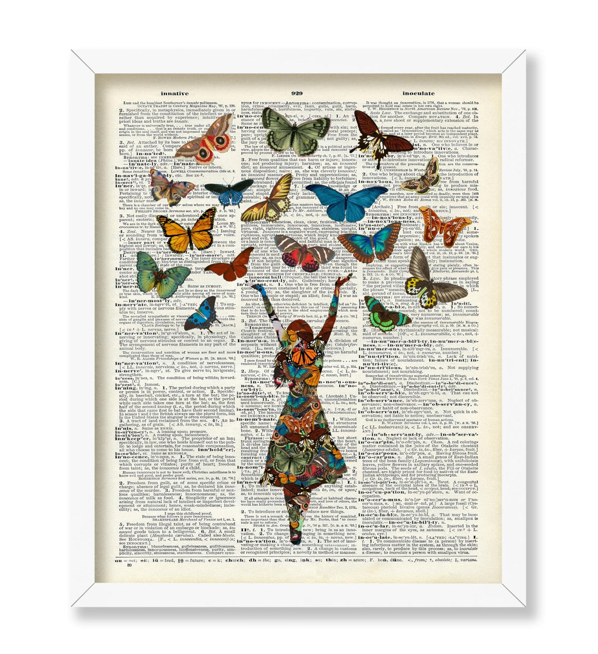 Lady and Butterflies