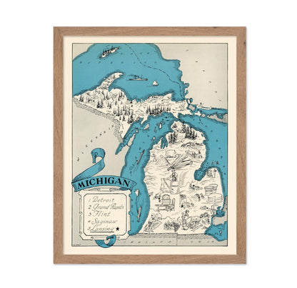 Michigan Pictorial Map No2