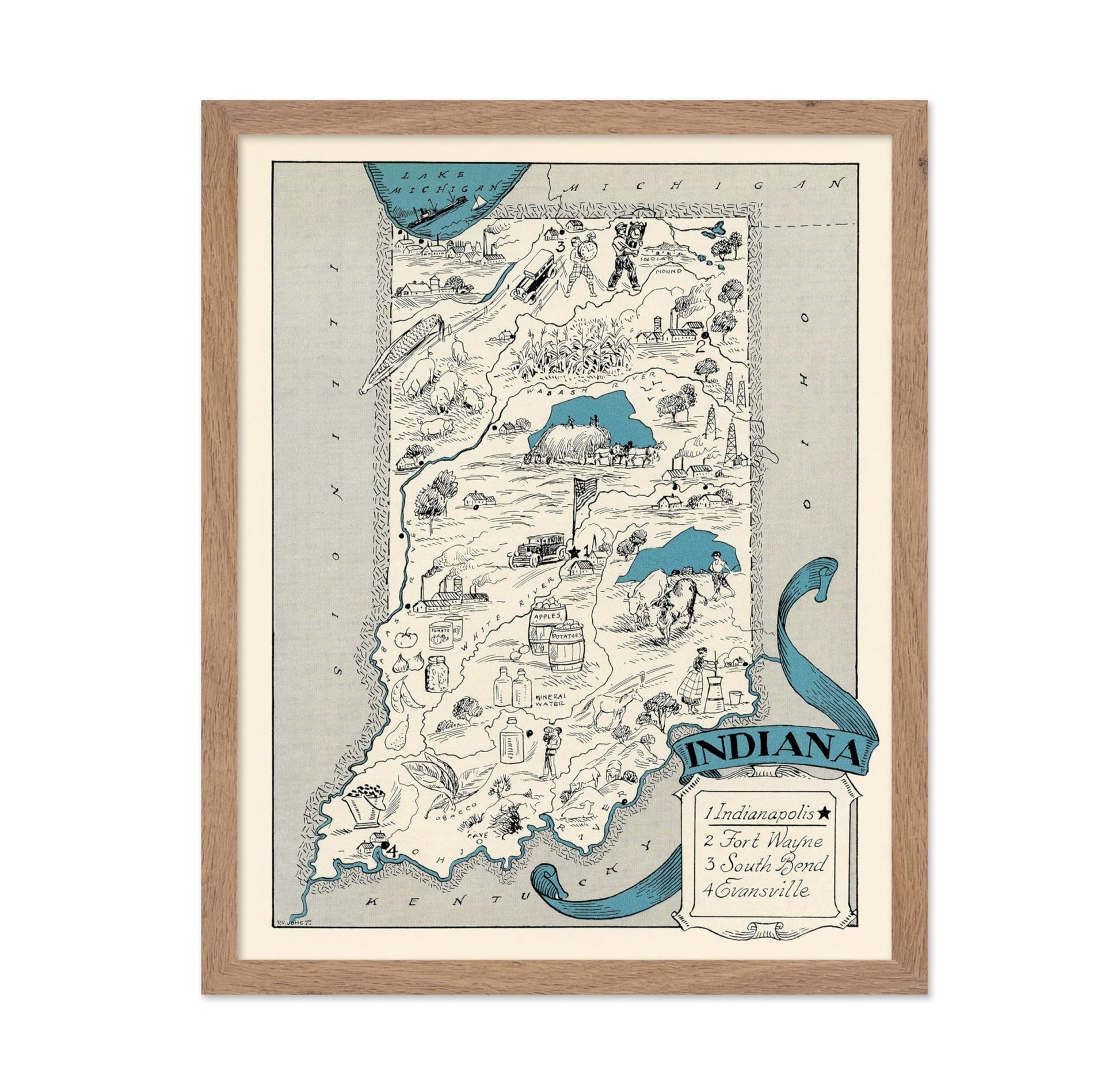 Indiana Pictorial Map