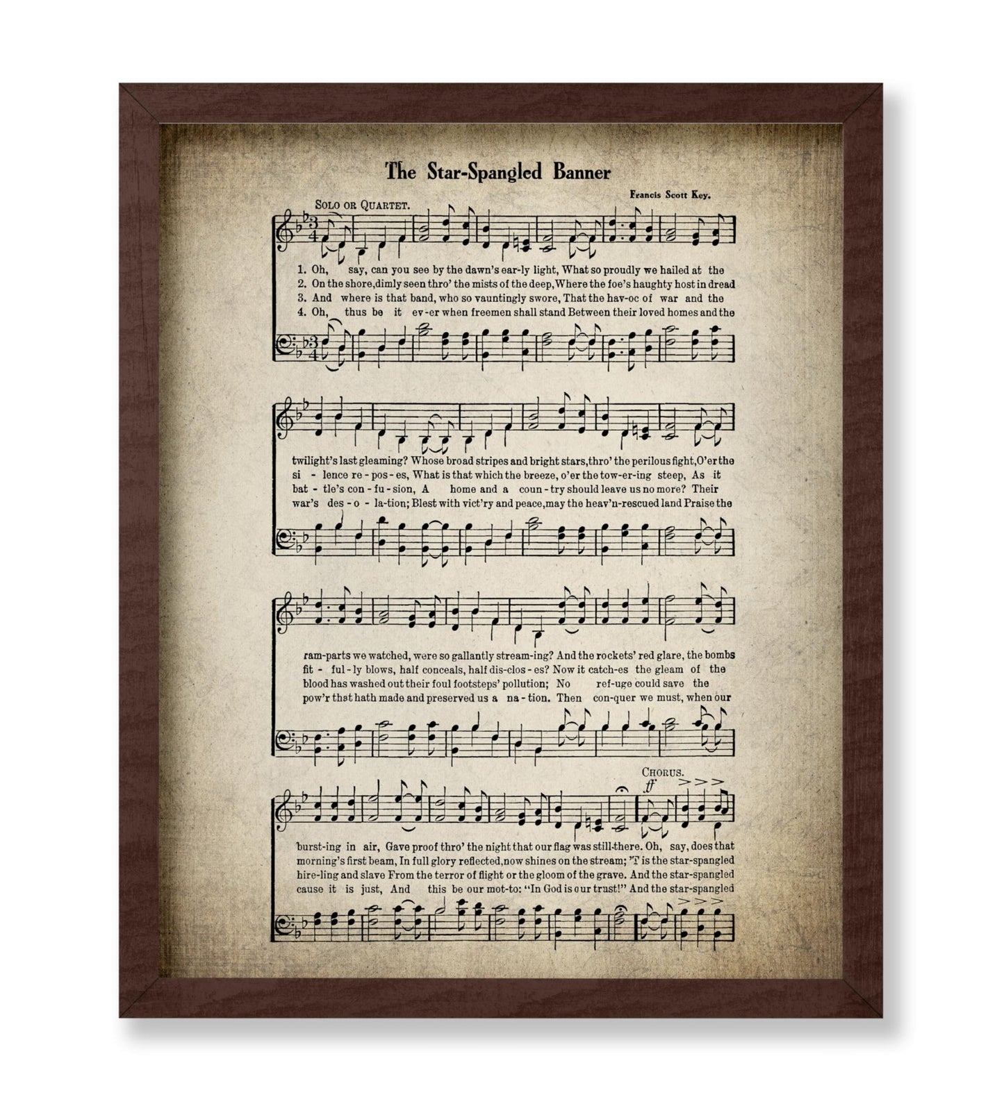 The Star Spangled Banner Hymnal Sheet