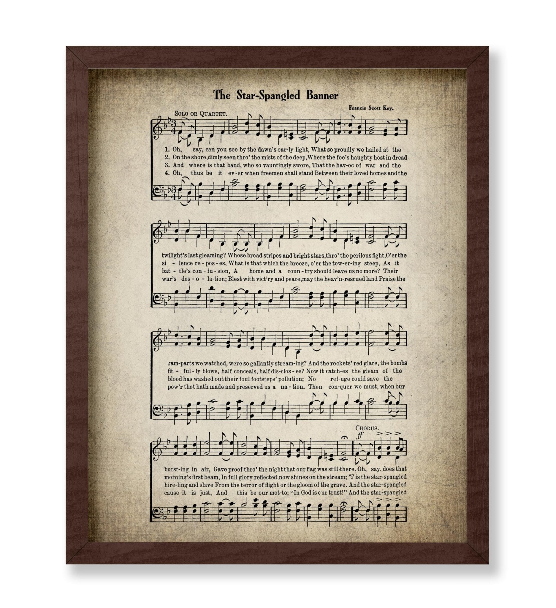 The Star Spangled Banner Hymnal Sheet