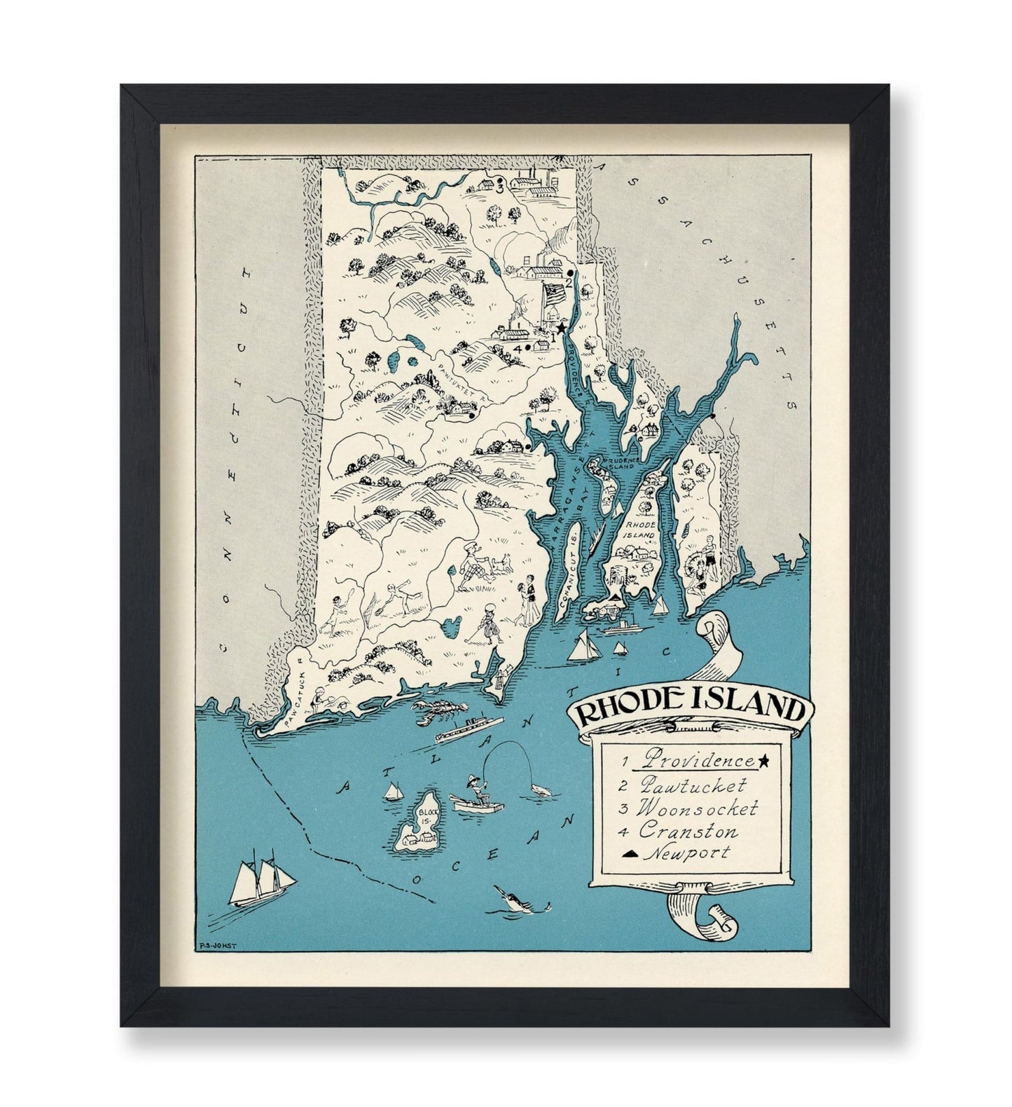 Rhode Island Pictorial Map