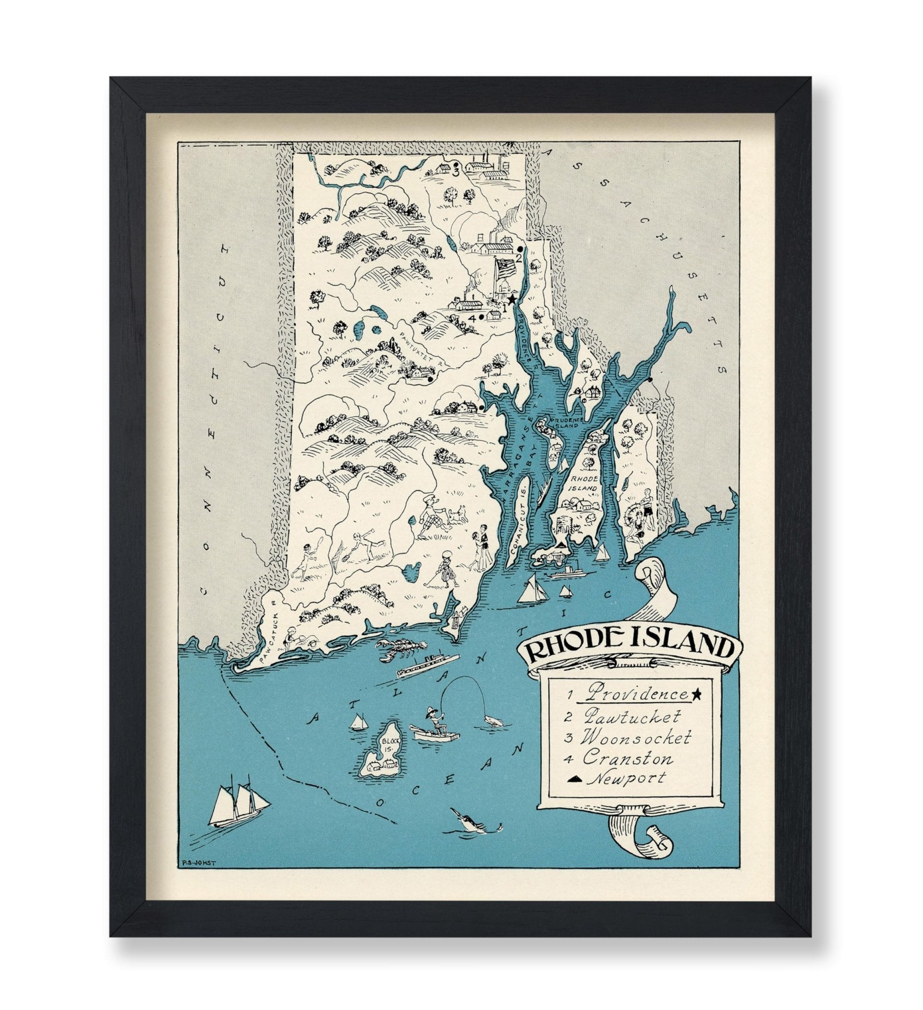 Rhode Island Pictorial Map